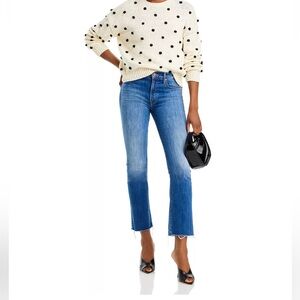 Mother The Insider Flood Fray High Rise Ankle Straight Jeans in playing rough 28